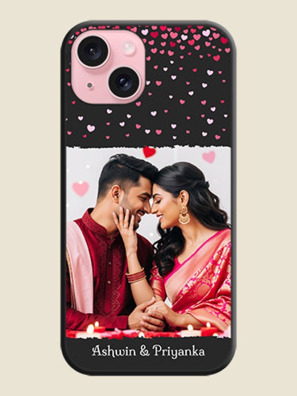 Custom Fall in Love with Your Partner - Photo on Space Black Soft Matte Phone Cover - iPhone 15