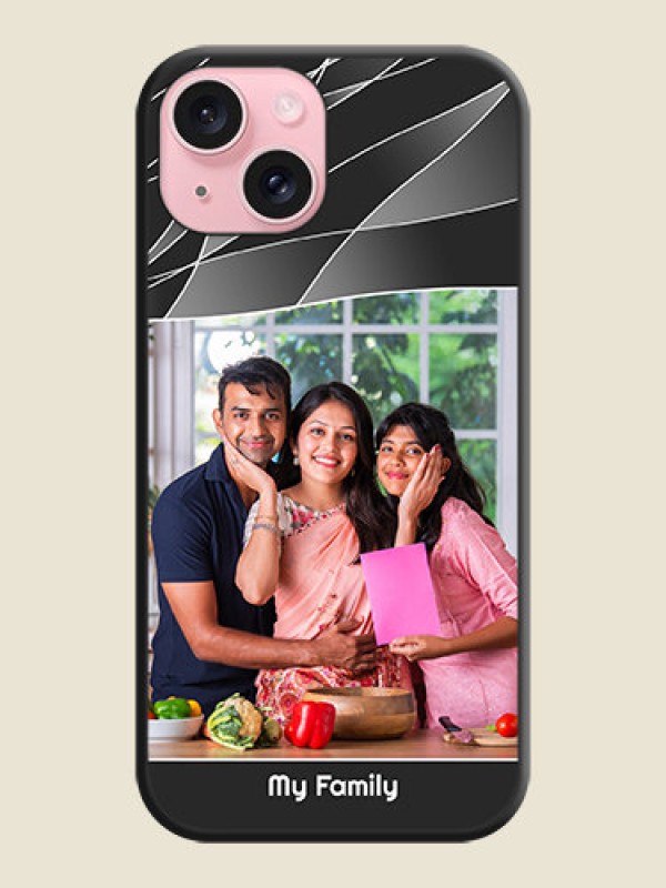 Custom Mixed Wave Lines - Photo on Space Black Soft Matte Mobile Cover - iPhone 15