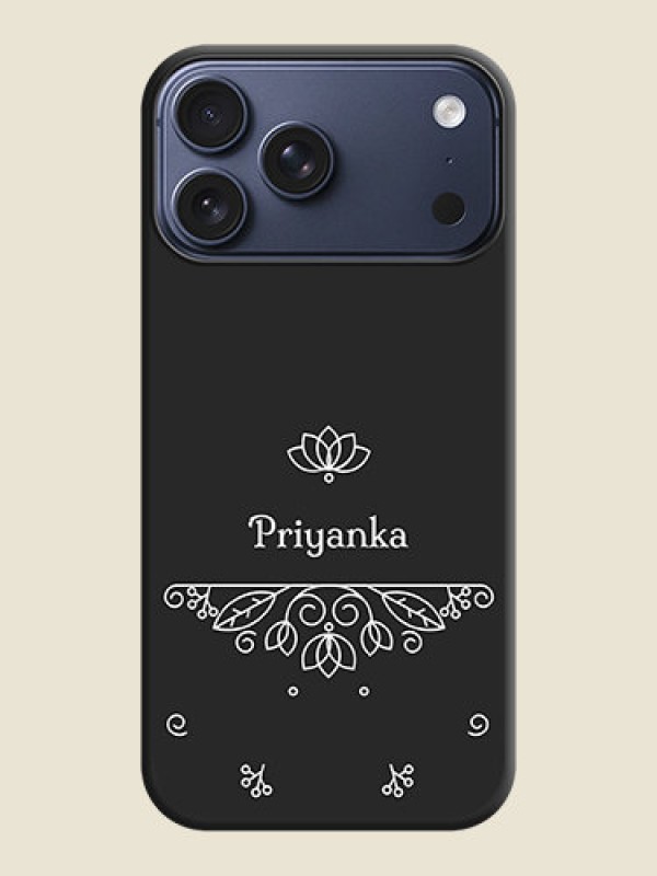Custom Lotus Garden Custom Text On Space Black Custom Soft Matte Mobile Back Cover - Apple iPhone 17 Pro Max