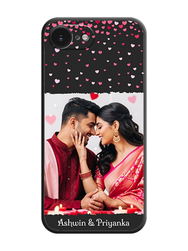 Custom Fall in Love with Your Partner on Photo On Space Black Custom Soft Matte Mobile Back Cover - Apple iPhone 17e