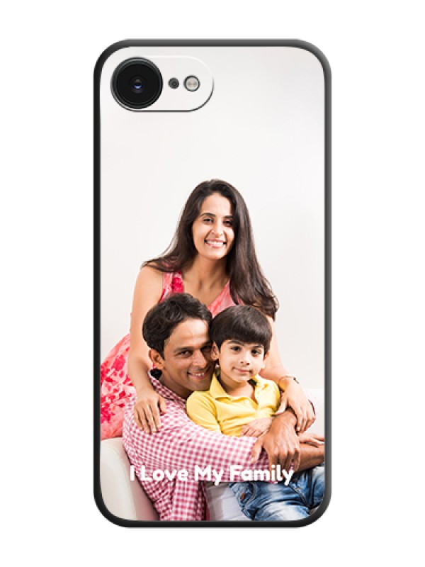 Custom Full Single Pic Upload With Text On Space Black Custom Soft Matte Mobile Back Cover - Apple iPhone 17e