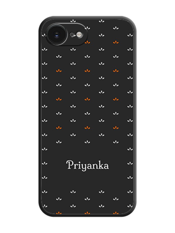 Custom Simple Pattern With Custom Text On Space Black Custom Soft Matte Mobile Back Cover - Apple iPhone 17e