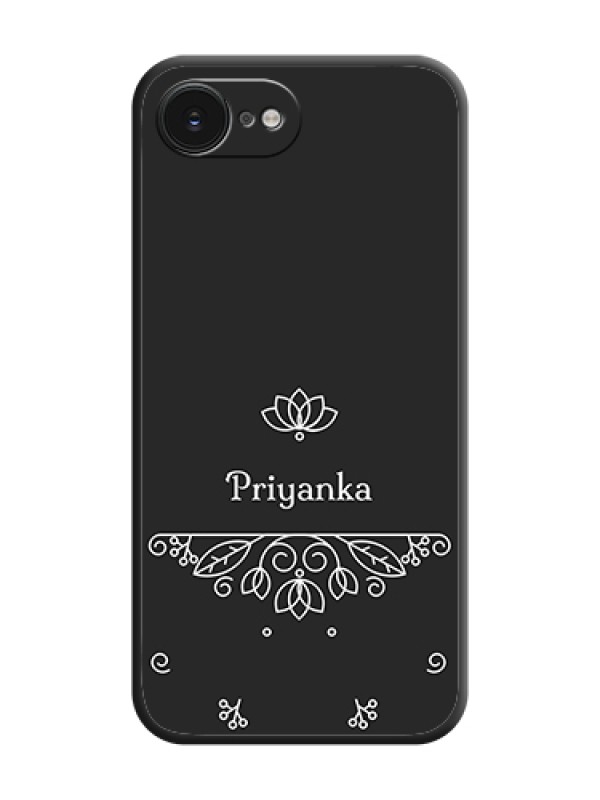 Custom Lotus Garden Custom Text On Space Black Custom Soft Matte Mobile Back Cover - Apple iPhone 17e