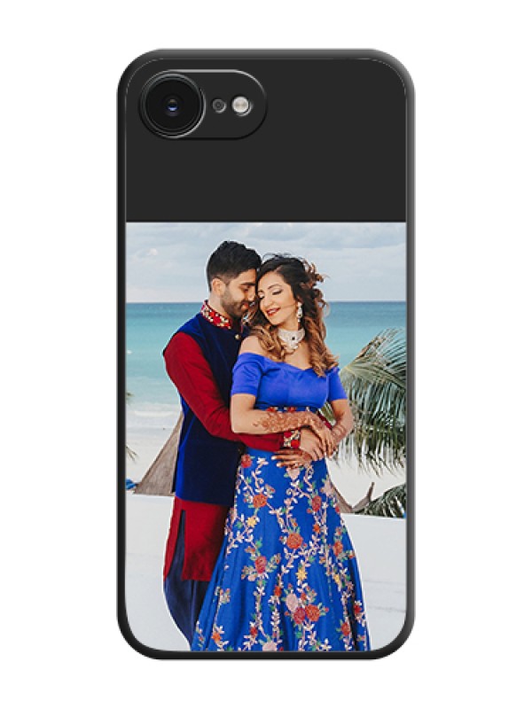 Custom Image Upload With Space Black Color On Custom Soft Matte Mobile Back Cover - Apple iPhone 17e