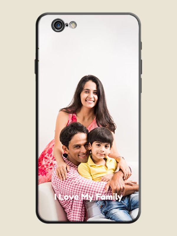 Custom Full Single Pic Upload With Text On Space Black Personalized Soft Matte Phone Covers -Apple Iphone 6