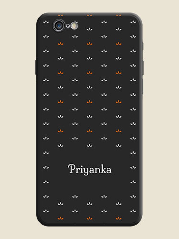 Custom Simple Pattern With Custom Text On Space Black Personalized Soft Matte Phone Covers -Apple Iphone 6