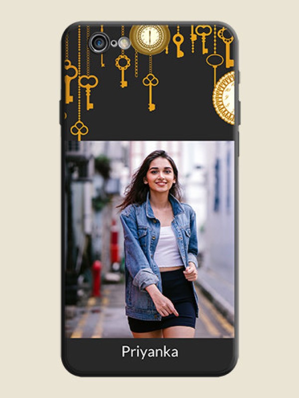 Custom Decorative Design with Text on Space Black Custom Soft Matte Back Cover - iPhone 6S