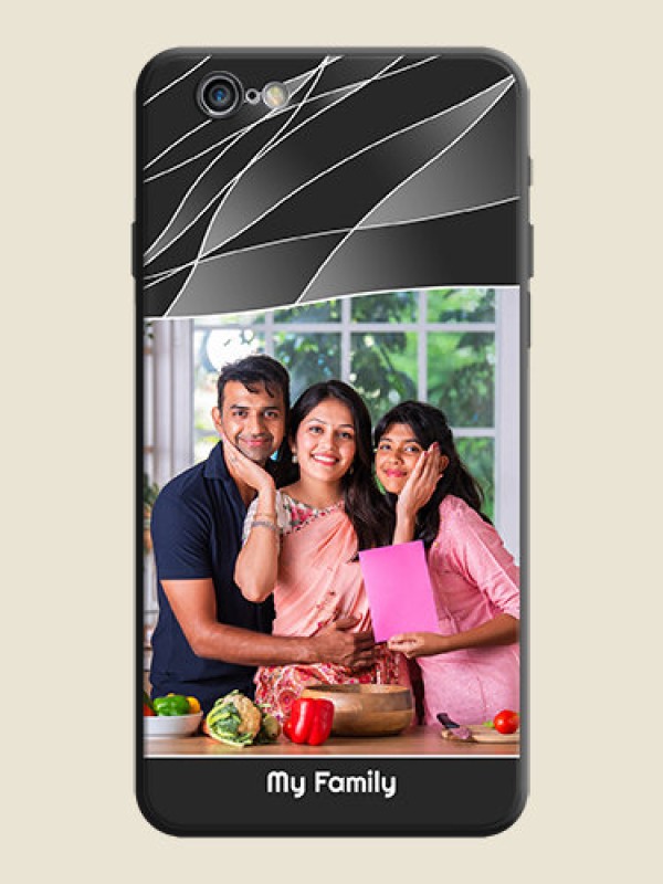 Custom Mixed Wave Lines - Photo on Space Black Soft Matte Mobile Cover - iPhone 6S