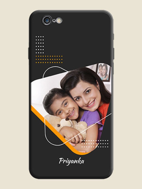 Custom Yellow Triangle - Photo on Space Black Soft Matte Phone Cover - iPhone 6S
