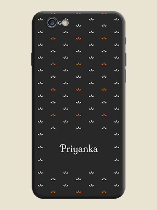 Custom Simple Pattern With Custom Text On Space Black Personalized Soft Matte Phone Covers -Apple Iphone 6S