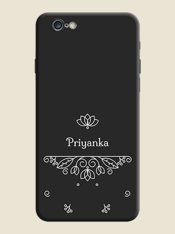 Custom Lotus Garden Custom Text On Space Black Personalized Soft Matte Phone Covers -Apple Iphone 6S