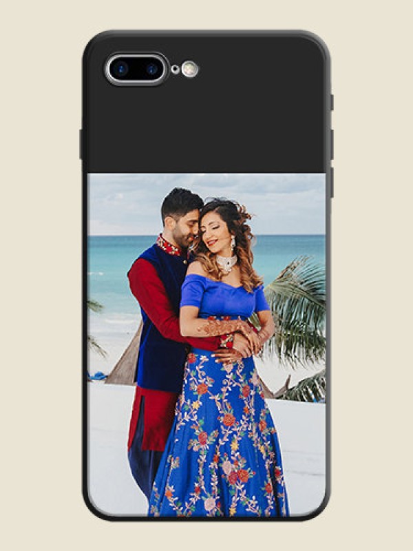 Custom Image Upload With Space Black Color On Custom Soft Matte Mobile Back Cover - iPhone 7 Plus