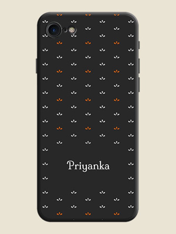 Custom Simple Pattern With Custom Text On Space Black Personalized Soft Matte Phone Covers -Apple Iphone 7