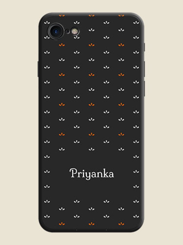 Custom Simple Pattern With Custom Text On Space Black Personalized Soft Matte Phone Covers -Apple Iphone 8