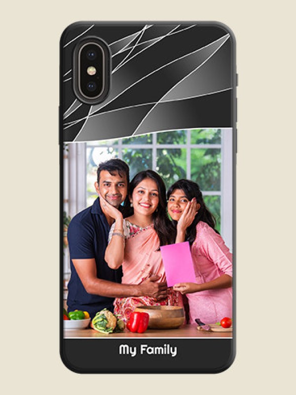 Custom Mixed Wave Lines - Photo on Space Black Soft Matte Mobile Cover - iPhone X