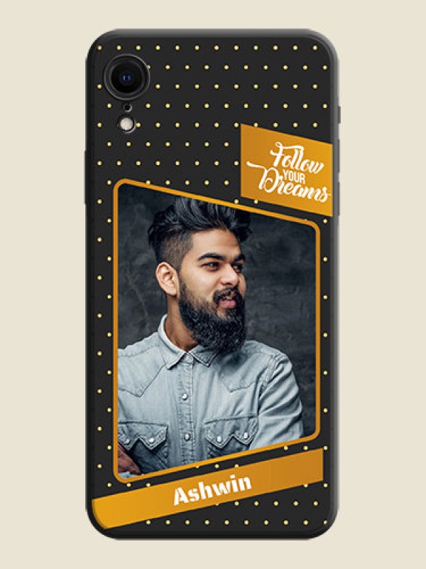 Custom Follow Your Dreams with White Dots on Space Black Custom Soft Matte Phone Cases - iPhone XR