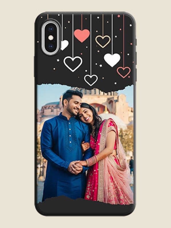 Custom Love Hangings with Splash Wave Picture on Space Black Custom Soft Matte Phone Back Cover - iPhone XS Max