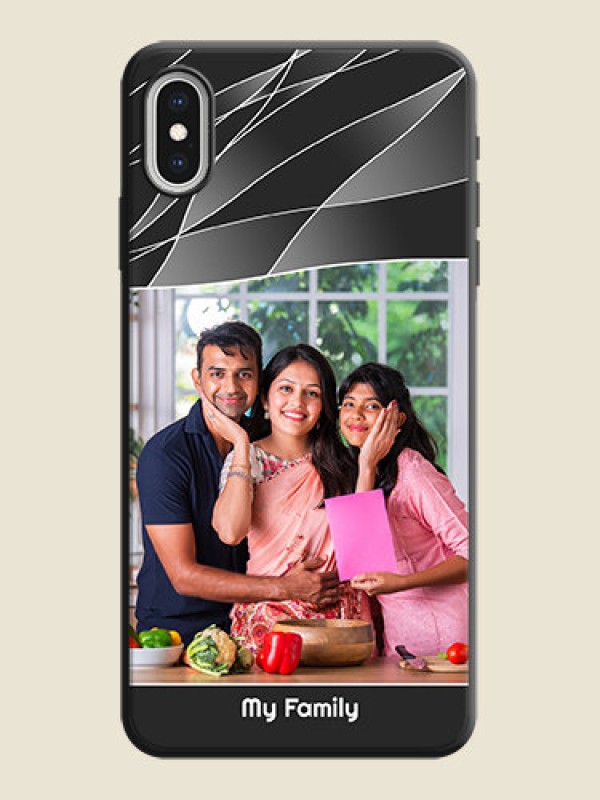 Custom Mixed Wave Lines - Photo on Space Black Soft Matte Mobile Cover - iPhone XS Max