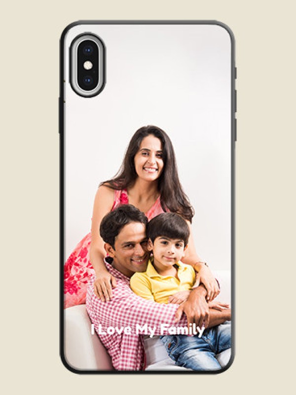 Custom Full Single Pic Upload With Text On Space Black Personalized Soft Matte Phone Covers -Apple Iphone Xs Max