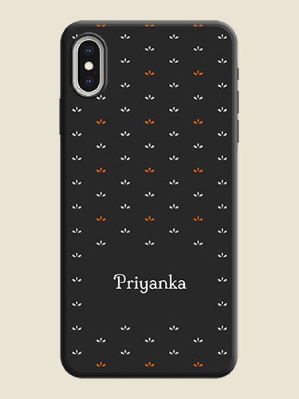 Custom Simple Pattern With Custom Text On Space Black Personalized Soft Matte Phone Covers -Apple Iphone Xs Max