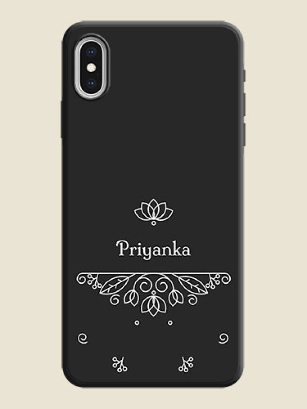 Custom Lotus Garden Custom Text On Space Black Personalized Soft Matte Phone Covers -Apple Iphone Xs Max