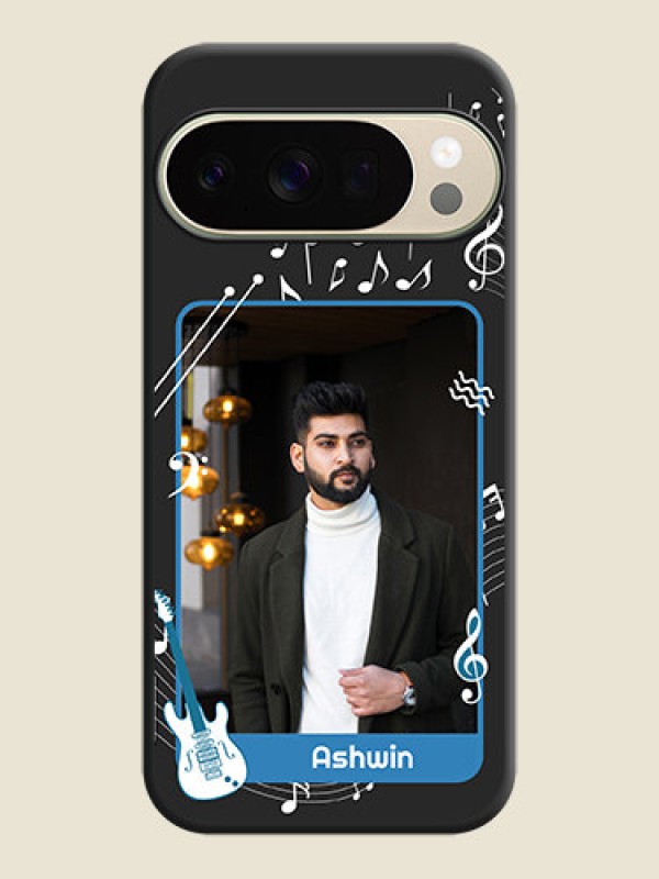Custom Musical Theme Design with Text on Photo On Space Black Custom Soft Matte Mobile Back Cover - Google Pixel 10 Pro 5G