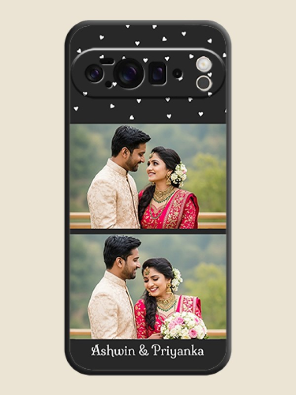 Custom Miniature Love Symbols with Name On Space Black Custom Soft Matte Mobile Back Cover - Google Pixel 10 Pro XL 5G