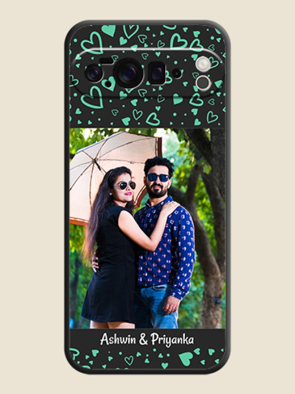 Custom Sea Green Indefinite Love Pattern on Photo On Space Black Custom Soft Matte Mobile Back Cover - Google Pixel 10 Pro XL 5G