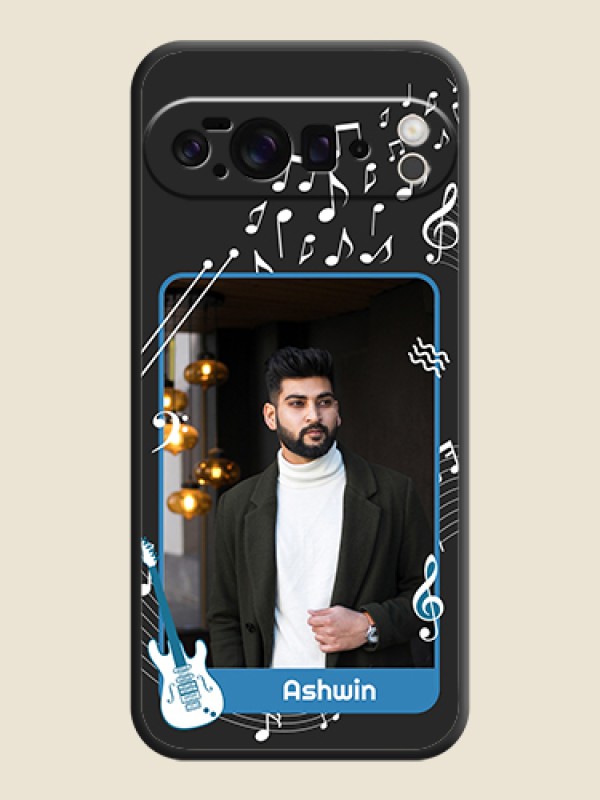 Custom Musical Theme Design with Text on Photo On Space Black Custom Soft Matte Mobile Back Cover - Google Pixel 10 Pro XL 5G