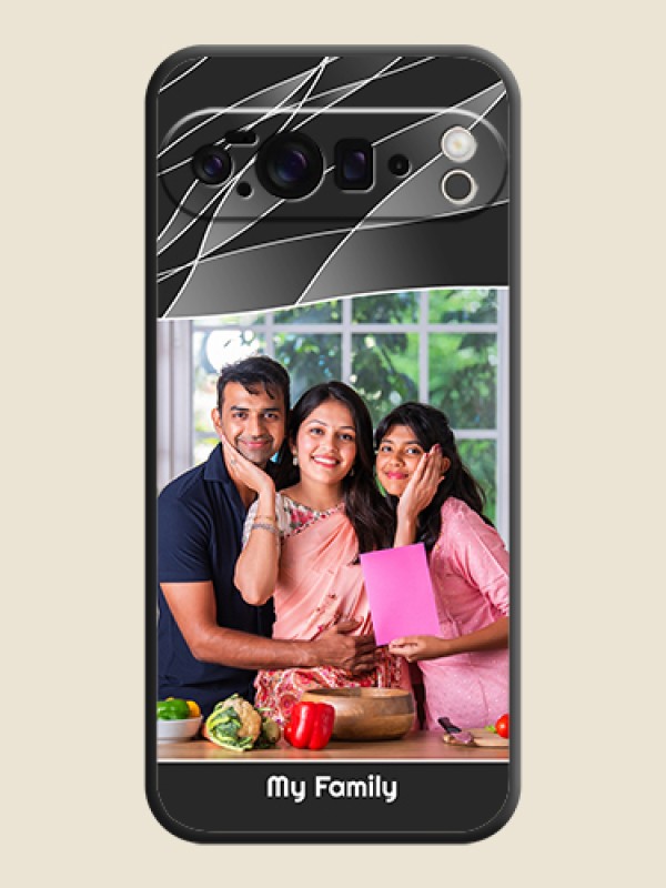 Custom Mixed Wave Lines on Photo On Space Black Custom Soft Matte Mobile Back Cover - Google Pixel 10 Pro XL 5G