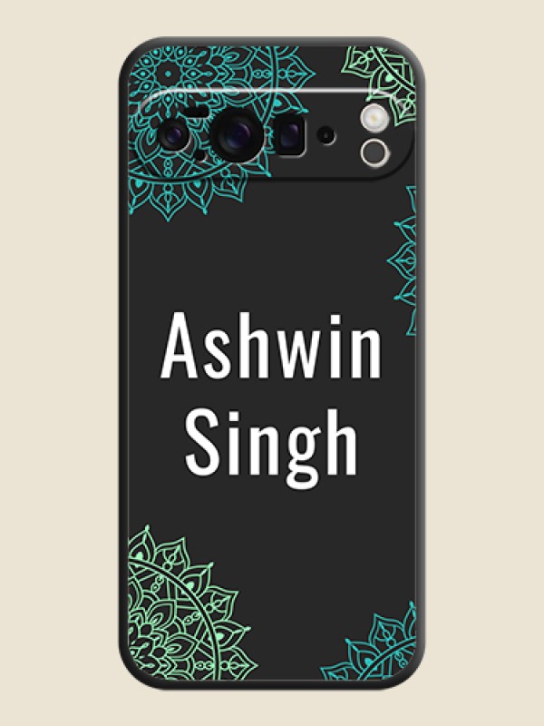Custom Your Name with Floral Design On Space Black Custom Soft Matte Mobile Back Cover - Google Pixel 10 Pro XL 5G