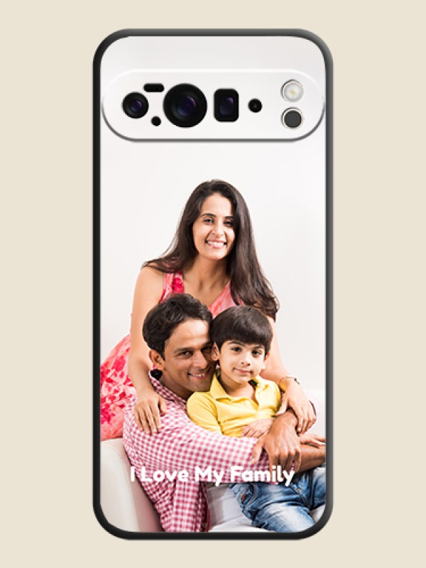 Custom Full Single Pic Upload With Text On Space Black Custom Soft Matte Mobile Back Cover - Google Pixel 10 Pro XL 5G