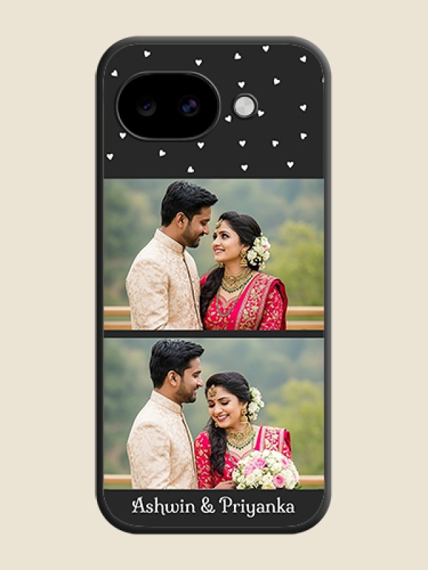Custom Miniature Love Symbols with Name On Space Black Custom Soft Matte Mobile Back Cover - Google Pixel 10A 5G