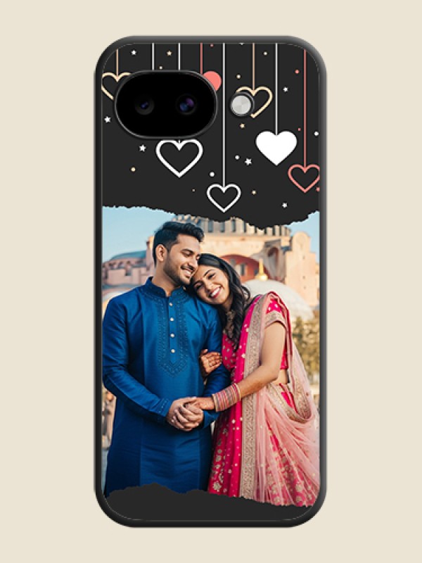 Custom Love Hangings with Splash Wave Picture On Space Black Custom Soft Matte Mobile Back Cover - Google Pixel 10A 5G