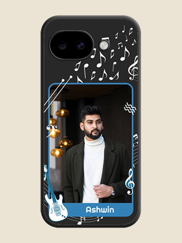 Custom Musical Theme Design with Text on Photo On Space Black Custom Soft Matte Mobile Back Cover - Google Pixel 10A 5G