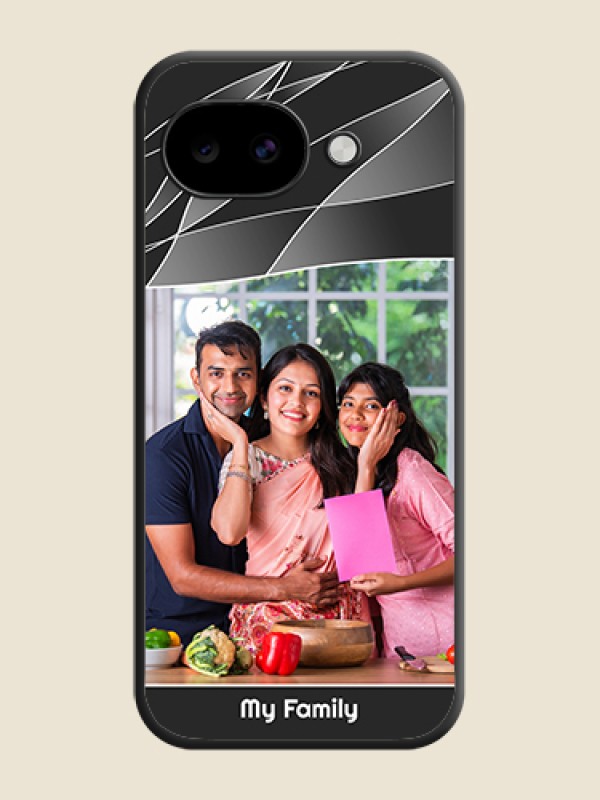 Custom Mixed Wave Lines on Photo On Space Black Custom Soft Matte Mobile Back Cover - Google Pixel 10A 5G