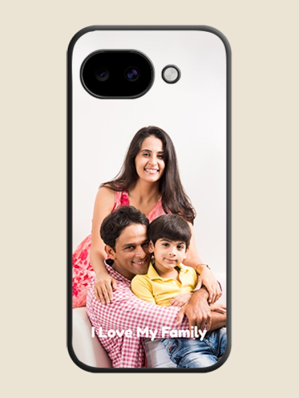 Custom Full Single Pic Upload With Text On Space Black Custom Soft Matte Mobile Back Cover - Google Pixel 10A 5G