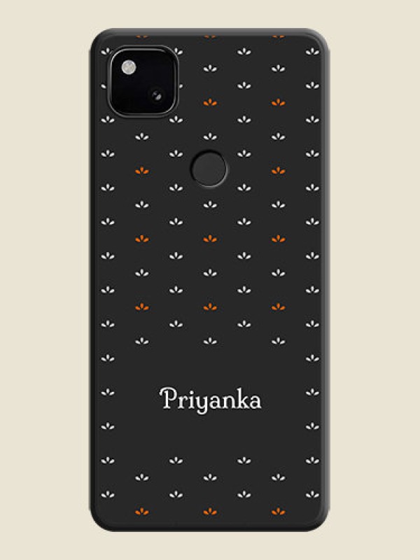 Custom Simple Pattern With Custom Text On Space Black Personalized Soft Matte Phone Covers -Google Pixel 4A