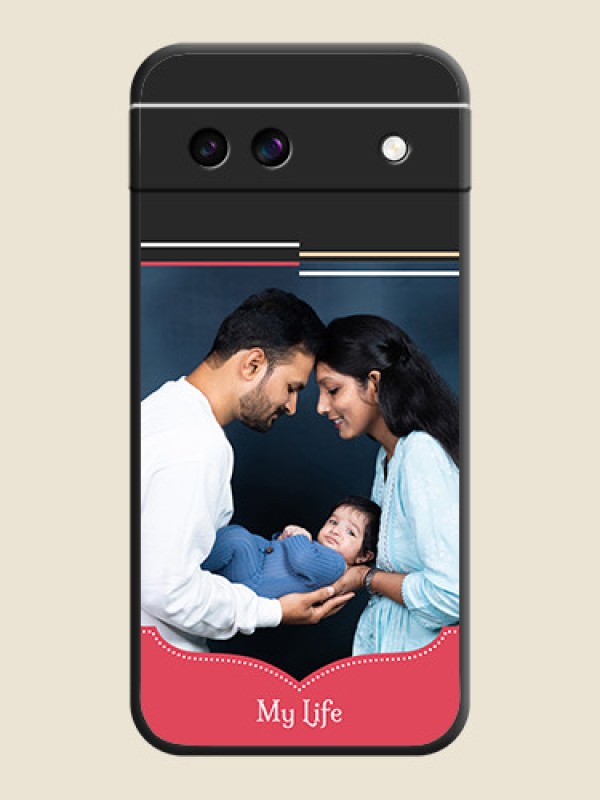 Custom Classic Plain Design with Name On Space Black Custom Soft Matte Mobile Back Cover - Google Pixel 8A 5G