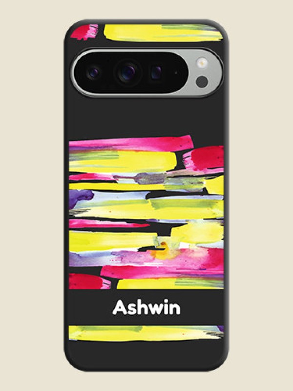 Custom Brush Coloured On Space Black Custom Soft Matte Mobile Back Cover - Pixel 9 Pro Xl