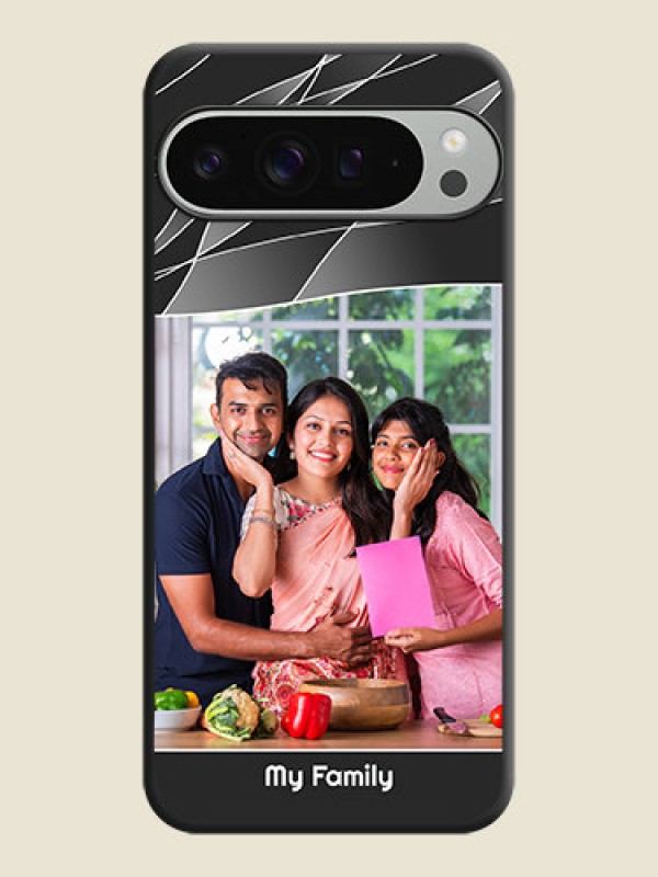 Custom Mixed Wave Lines on Photo On Space Black Custom Soft Matte Mobile Back Cover - Pixel 9 Pro Xl