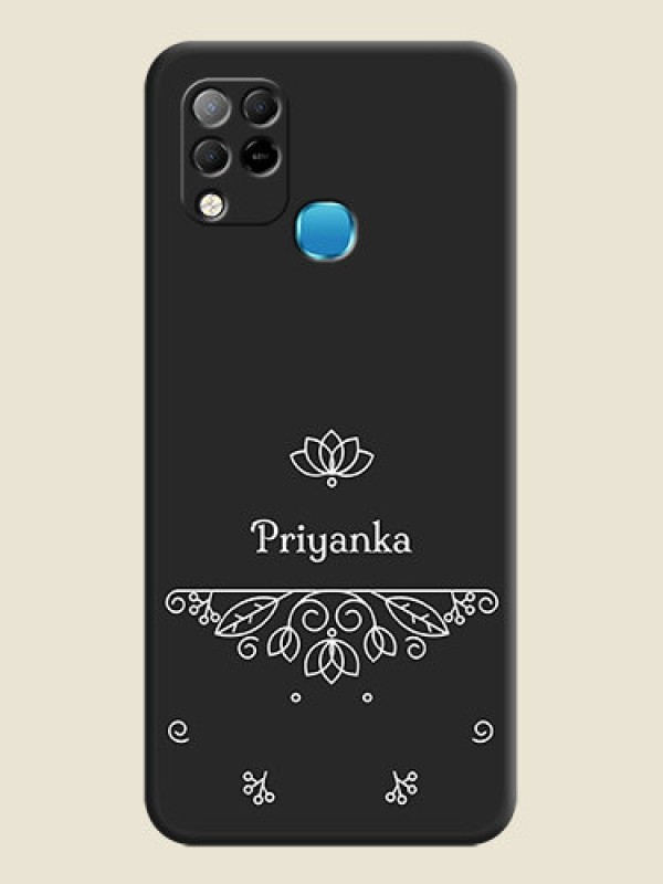 Custom Lotus Garden Custom Text On Space Black Personalized Soft Matte Phone Covers -Infinix Hot 10S