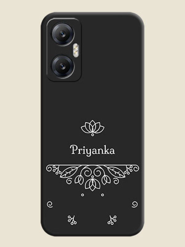 Custom Lotus Garden Custom Text On Space Black Personalized Soft Matte Phone Covers - Infinix Hot 20 5G