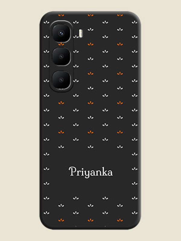Custom Simple Pattern With Custom Text On Space Black Custom Soft Matte Mobile Back Cover - Infinix Hot 60 5G