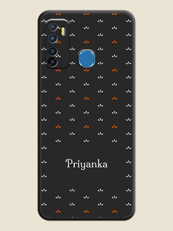 Custom Simple Pattern With Custom Text On Space Black Personalized Soft Matte Phone Covers -Infinix Hot 9
