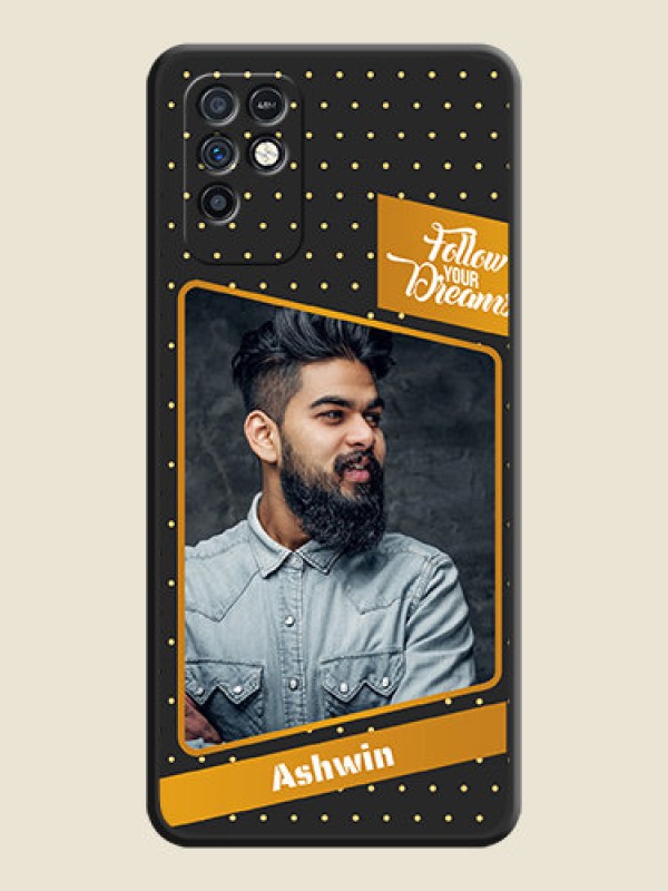 Custom Follow Your Dreams with White Dots on Space Black Custom Soft Matte Phone Cases - Infinix Note 10