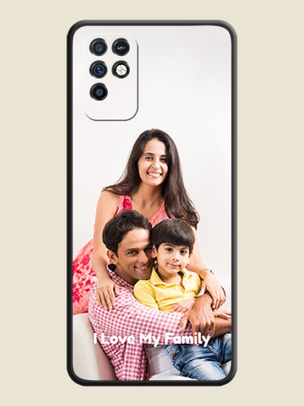 Custom Full Single Pic Upload With Text On Space Black Personalized Soft Matte Phone Covers -Infinix Note 10