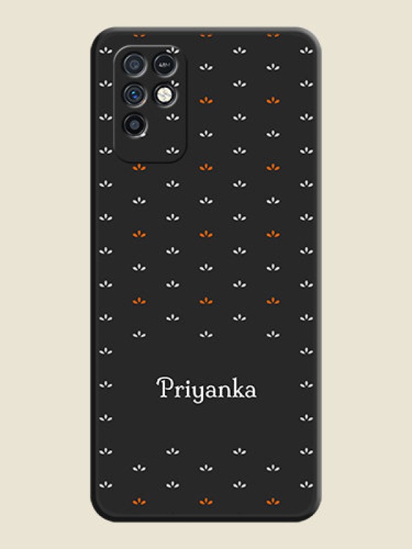 Custom Simple Pattern With Custom Text On Space Black Personalized Soft Matte Phone Covers -Infinix Note 10