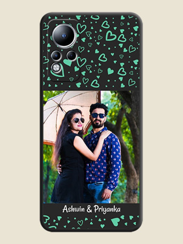 Custom Sea Green Indefinite Love Pattern on Photo on Space Black Soft Matte Mobile Cover - Infinix Note 11