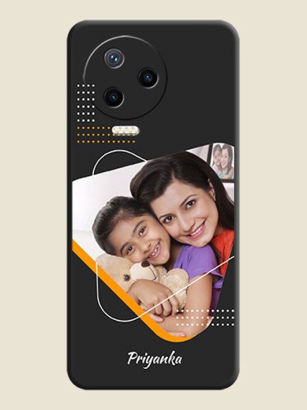 Custom Yellow Triangle - Photo on Space Black Soft Matte Phone Cover - Infinix Note 12 Pro